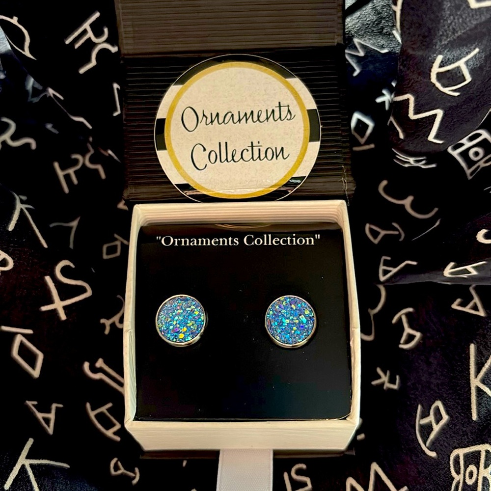 Blue Magnetic Earrings
